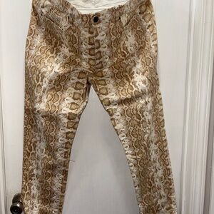 a.n.a Women's Snake Print Chinos - Brown and Cream